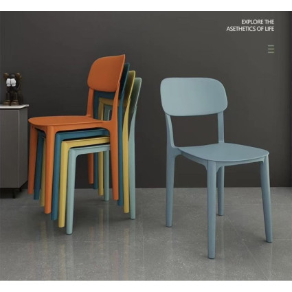 靠背加厚可疊餐椅